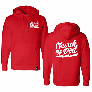 Adult Bolt Red Heavyweight Hoodie