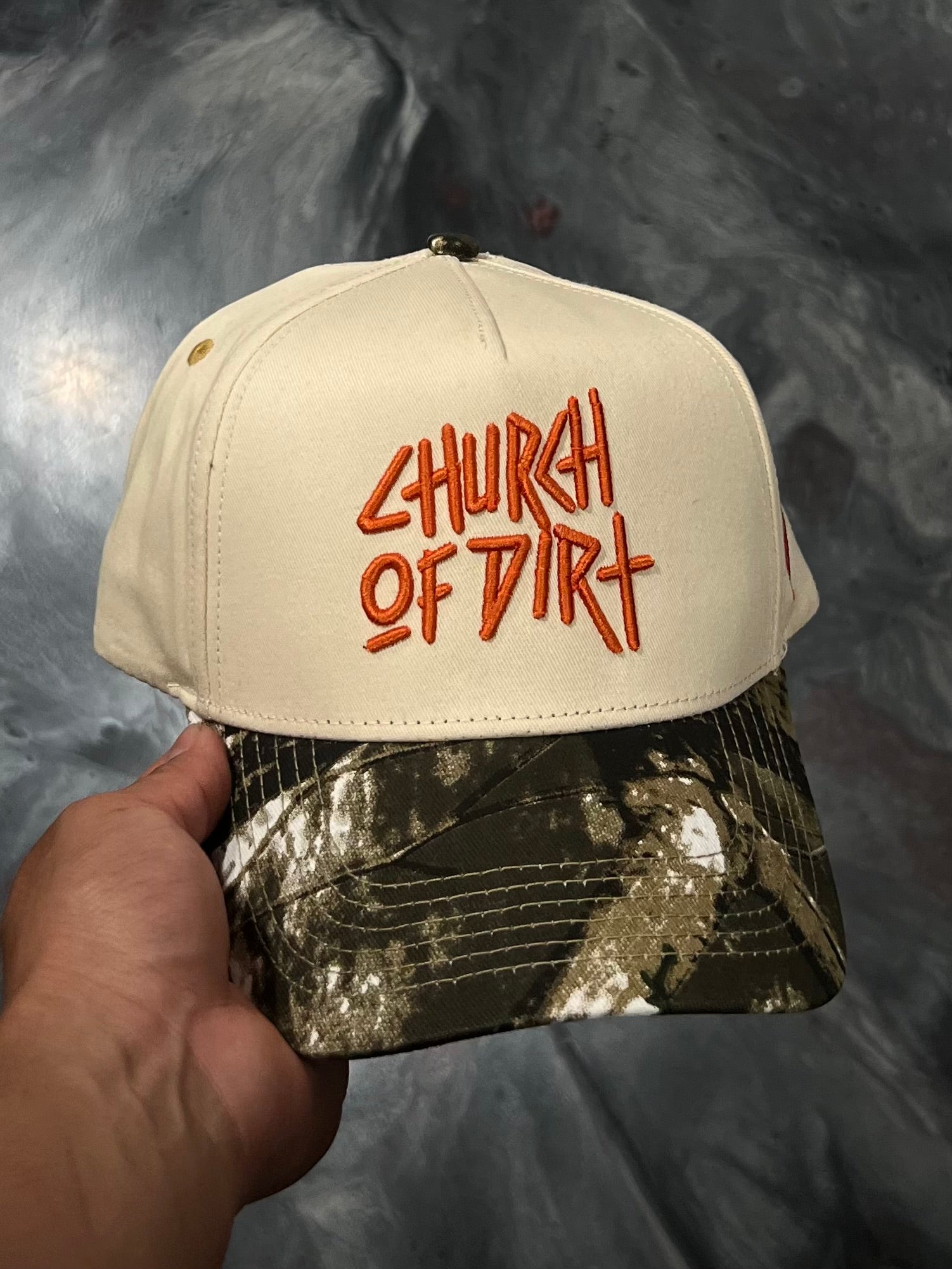 Natural & Camo Dirt Surfer Curvebill Snapback