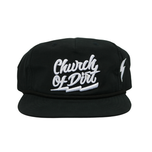 Black Bolt Rope Snapback