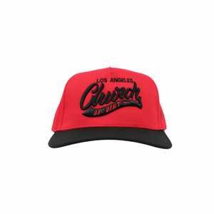 Los Angeles Red & Black Curved Bill Snapback