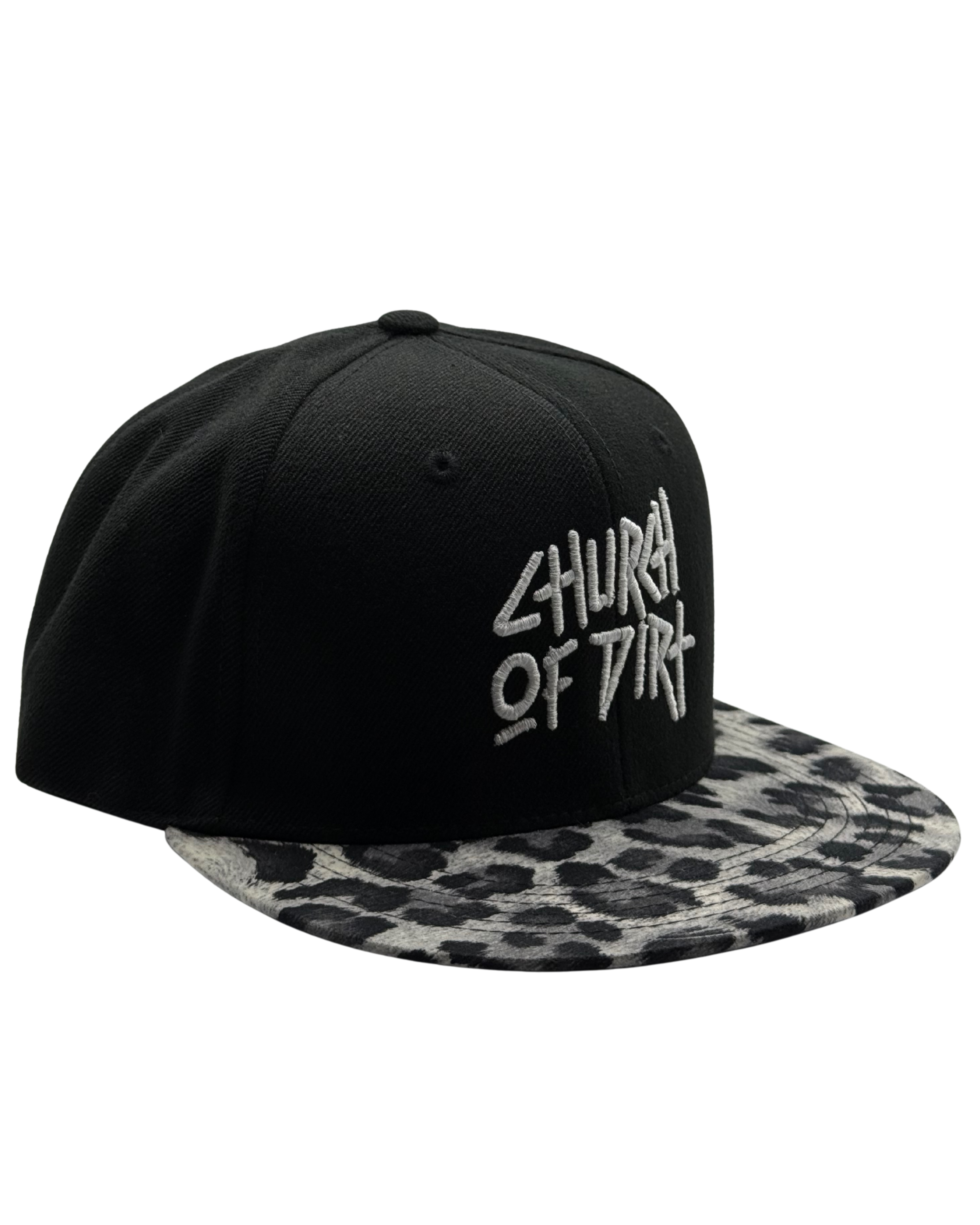 Black & Gray Leopard Bill Dirt Surfer Snapback