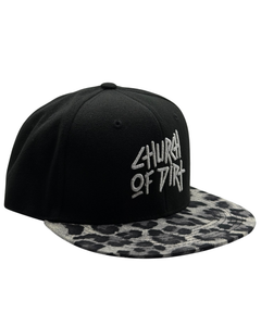 Black & Gray Leopard Bill Dirt Surfer Snapback
