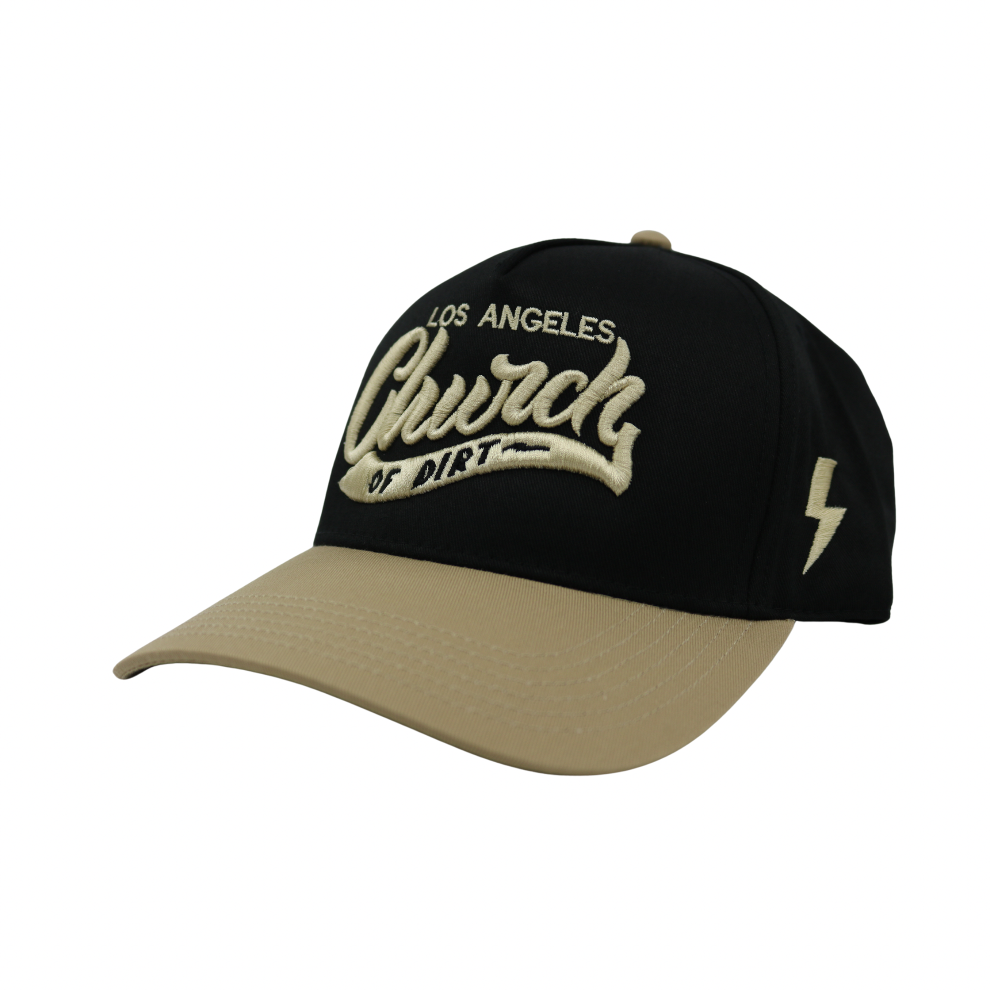 Black & Tan Los Angeles Curved Bill Snapback