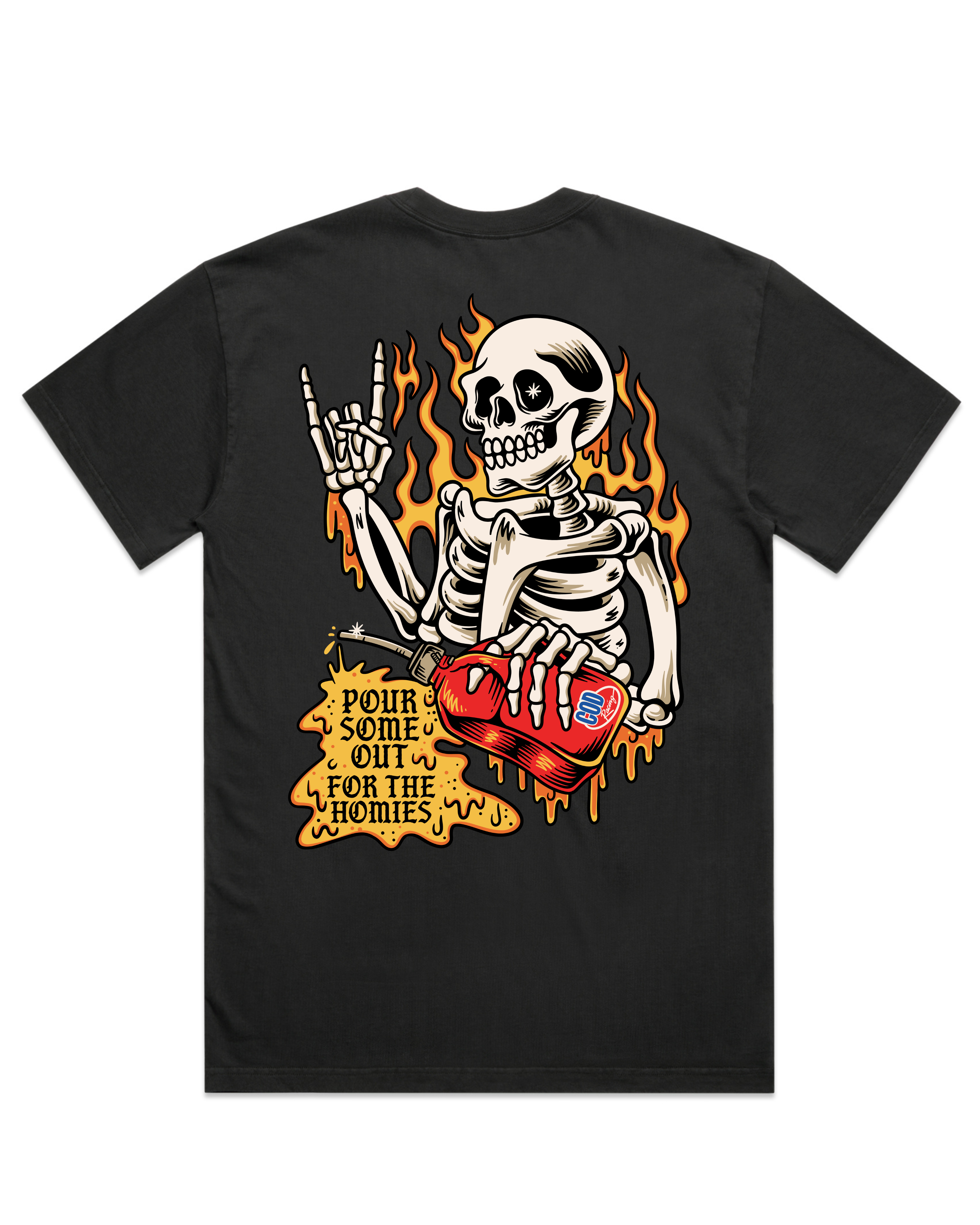For The Homies Faded Black T-Shirt