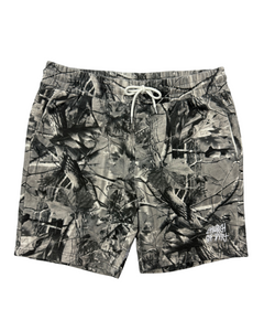 Embroidered Gray Tree Camo Shorts