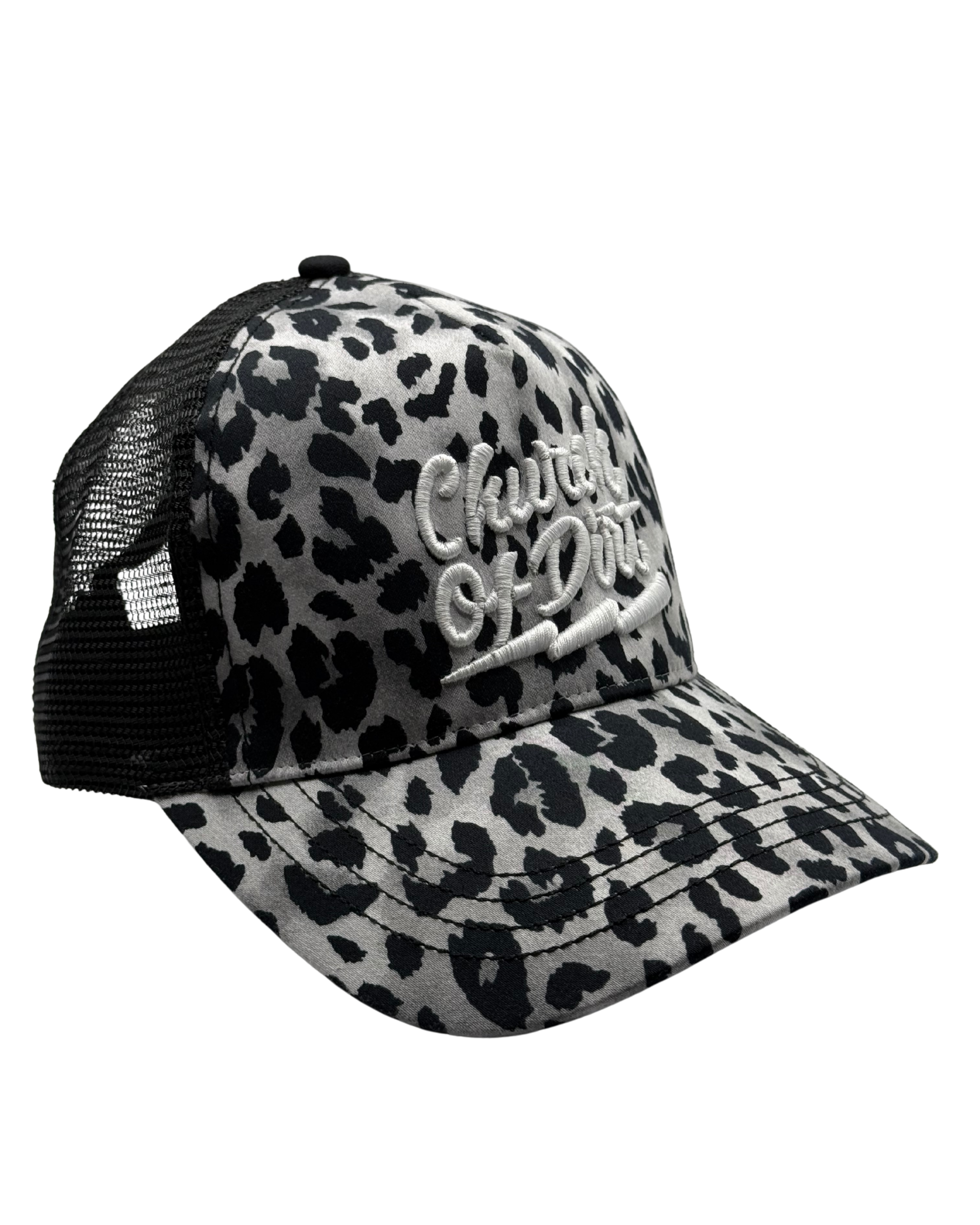 Black & Gray Leopard Bolt Curvebill