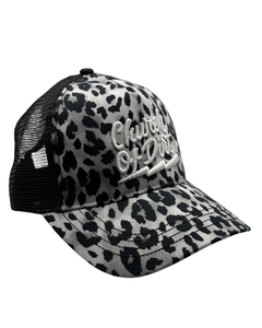 Black & Gray Leopard Bolt Curvebill