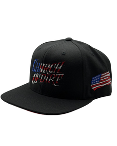 Black Patriot American Flag Bill Snapback