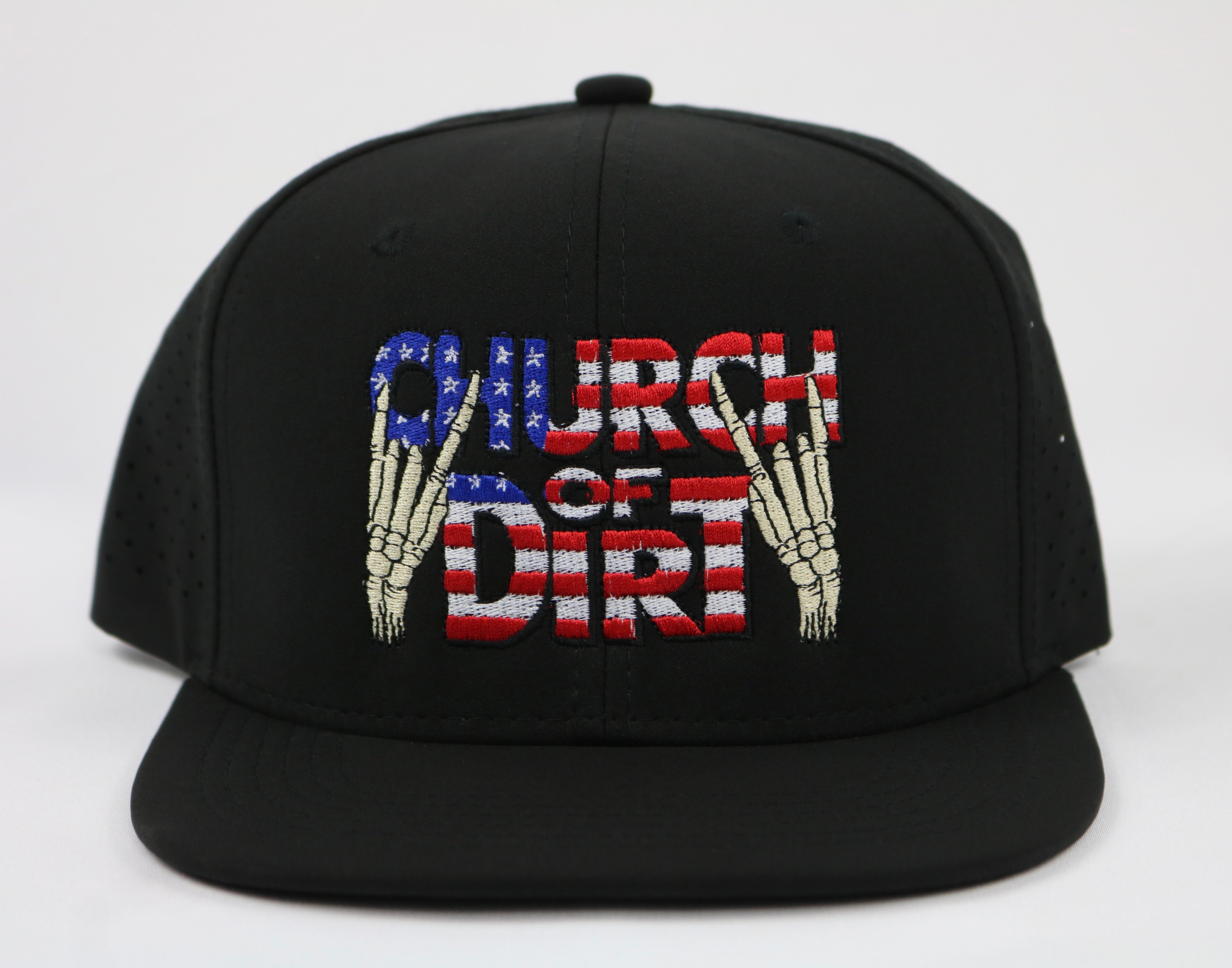 Freedom Black Perforated Hat