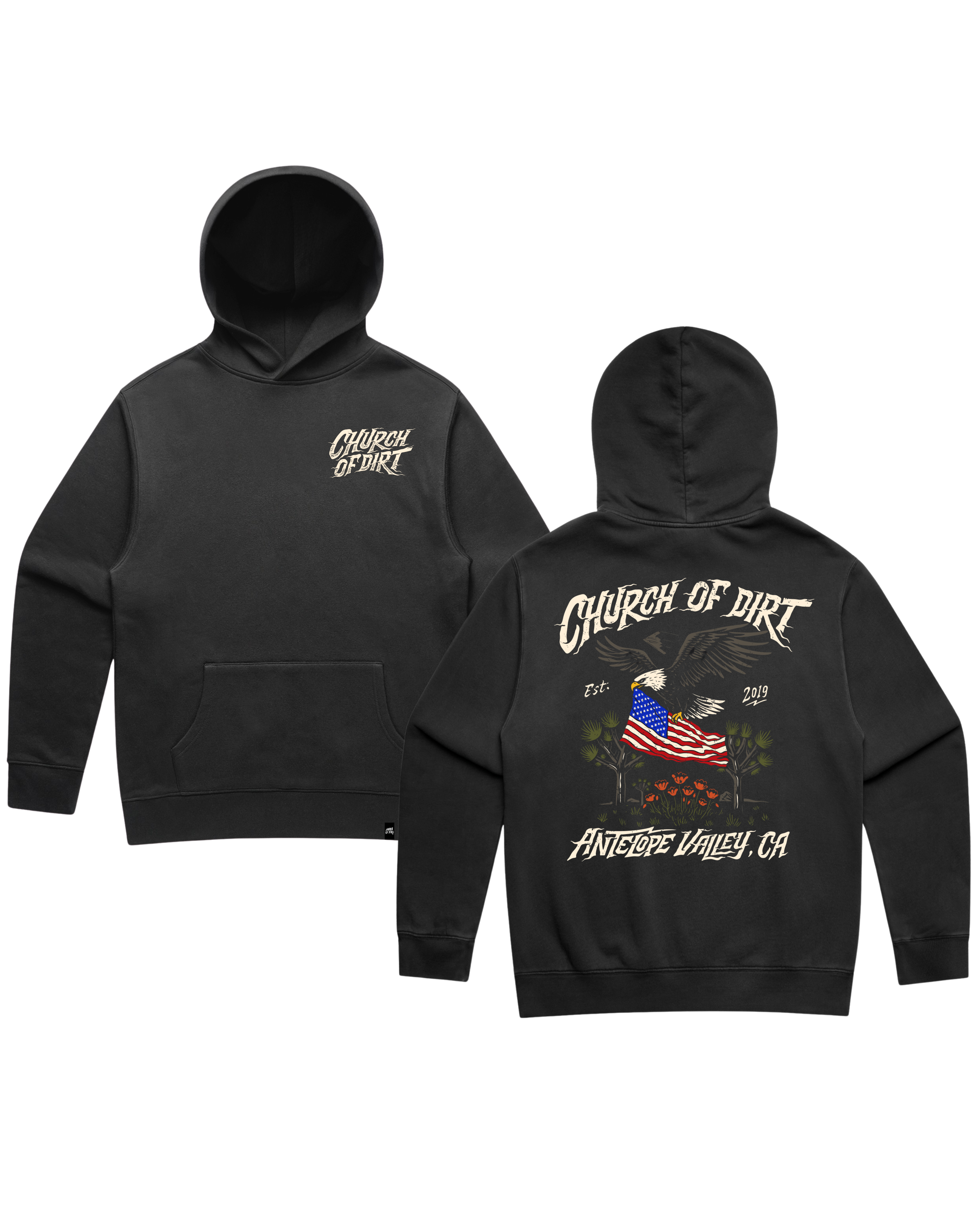 Bomber Faded Black Hoodie
