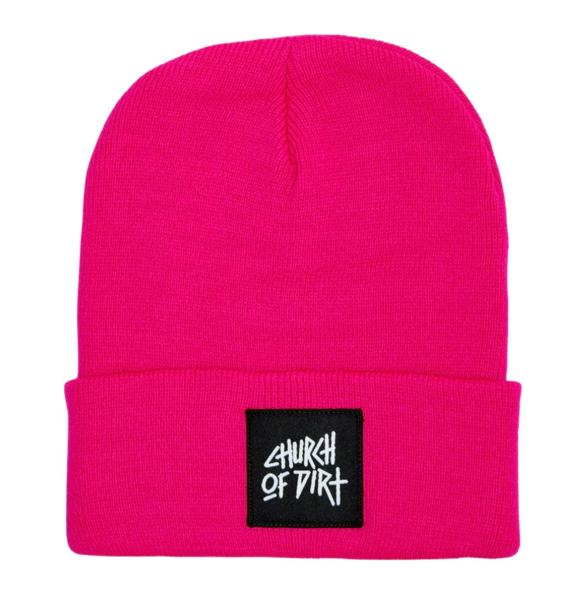 Neon Fuchsia Dirt Surfer Beanie