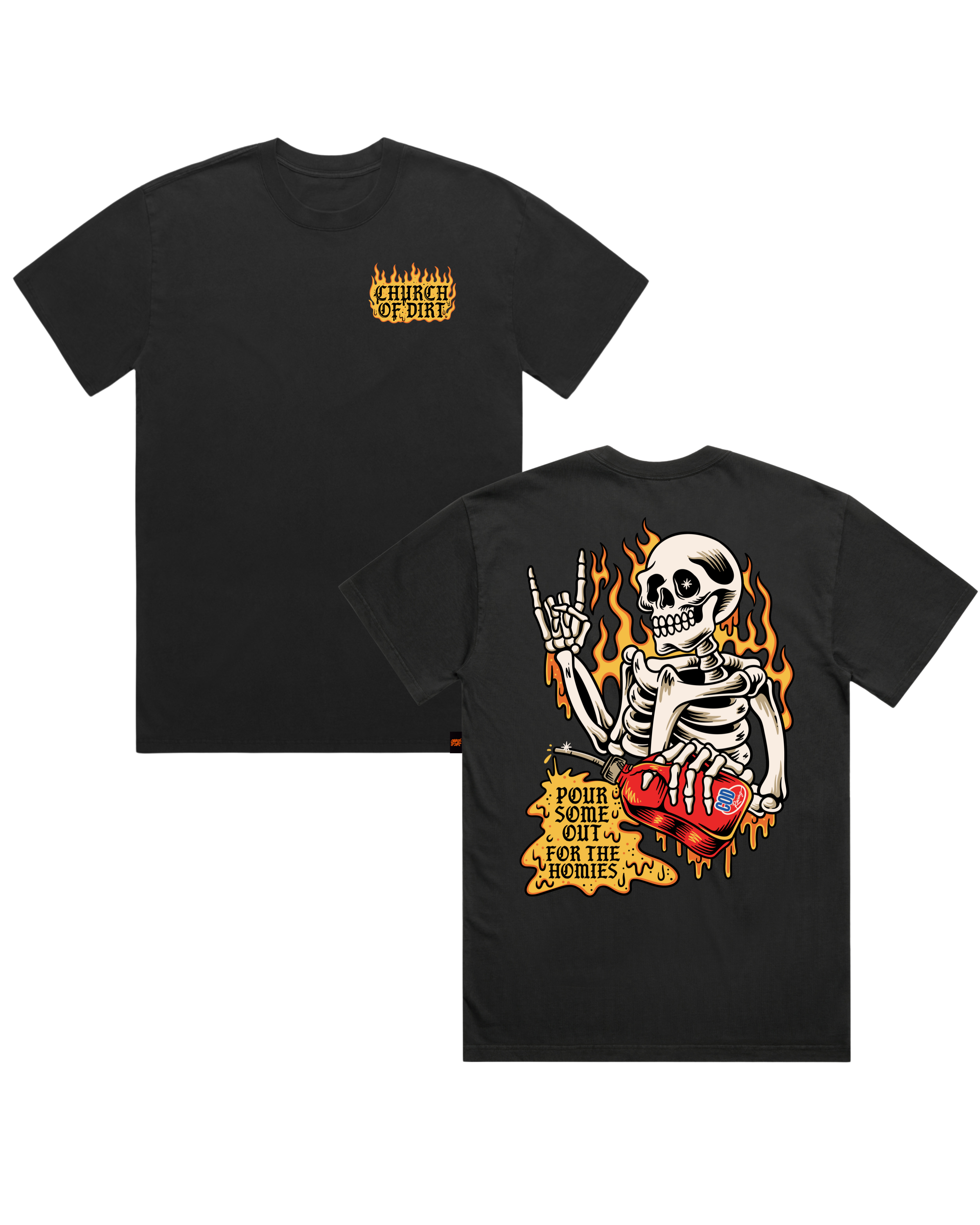 For The Homies Faded Black T-Shirt