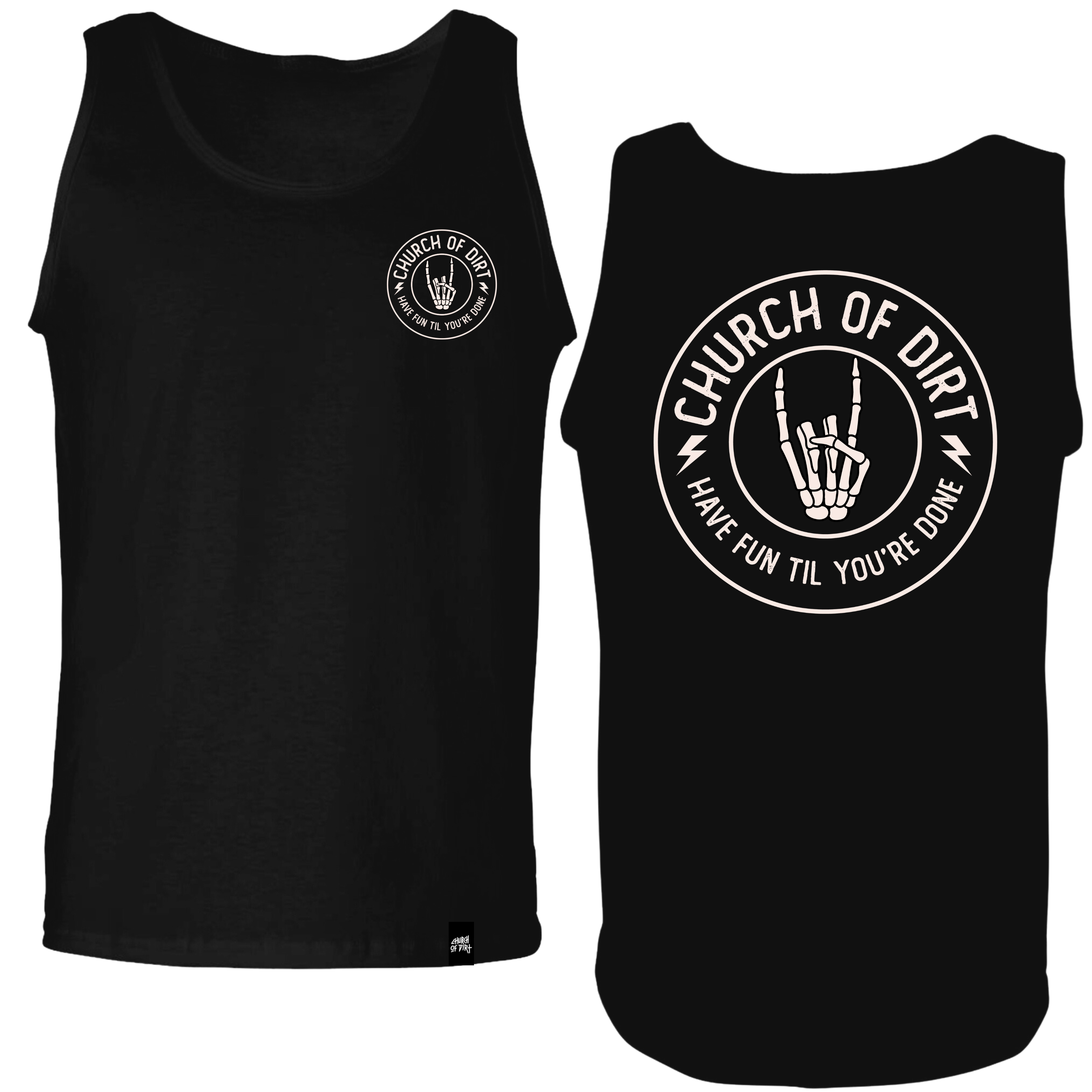 Adult Circuit Black Tank Top