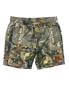 Embroidered Tree Camo Shorts