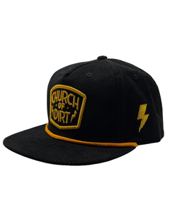 Black Corduroy Badge Snapback
