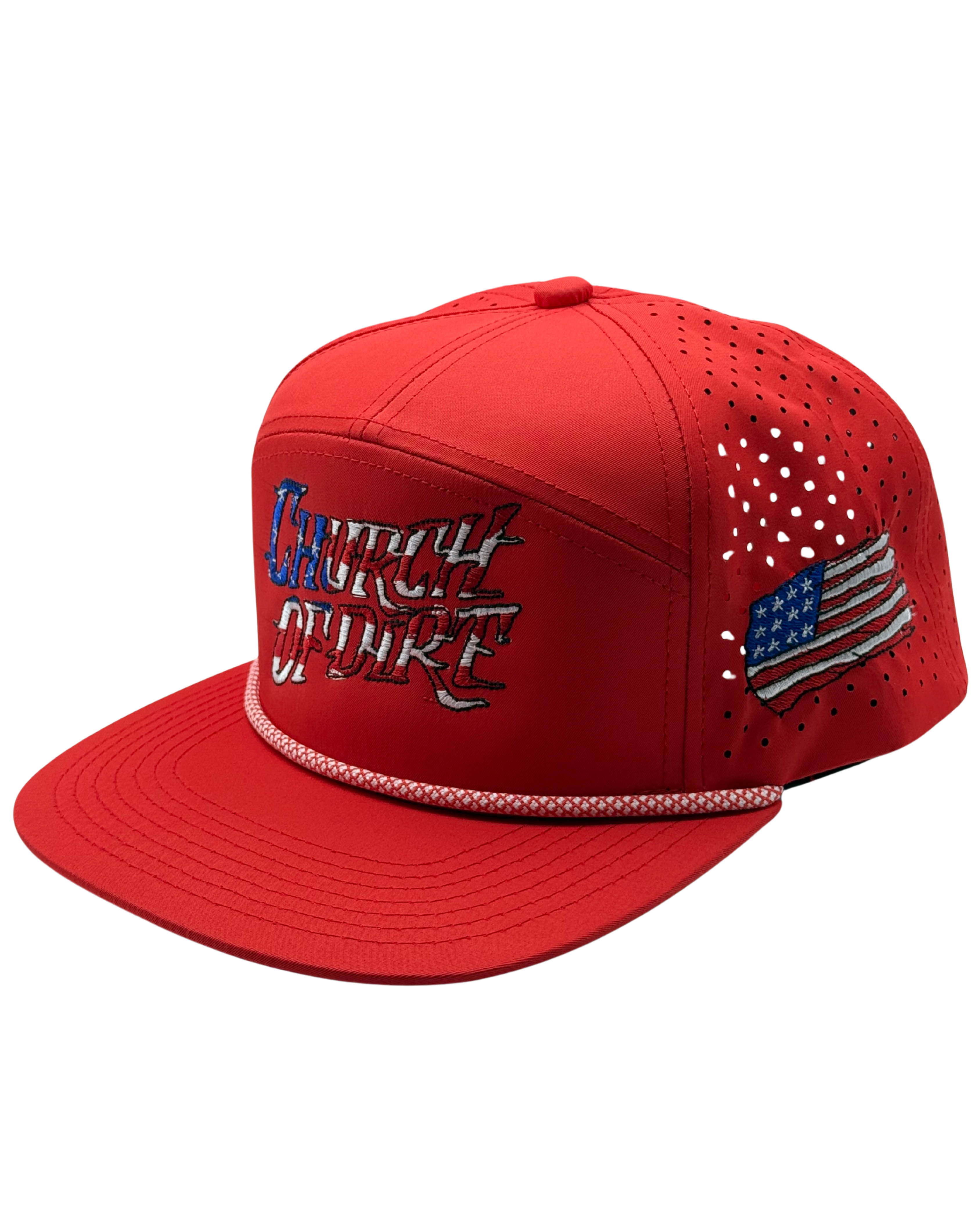 Red Patriot Rope Snapback