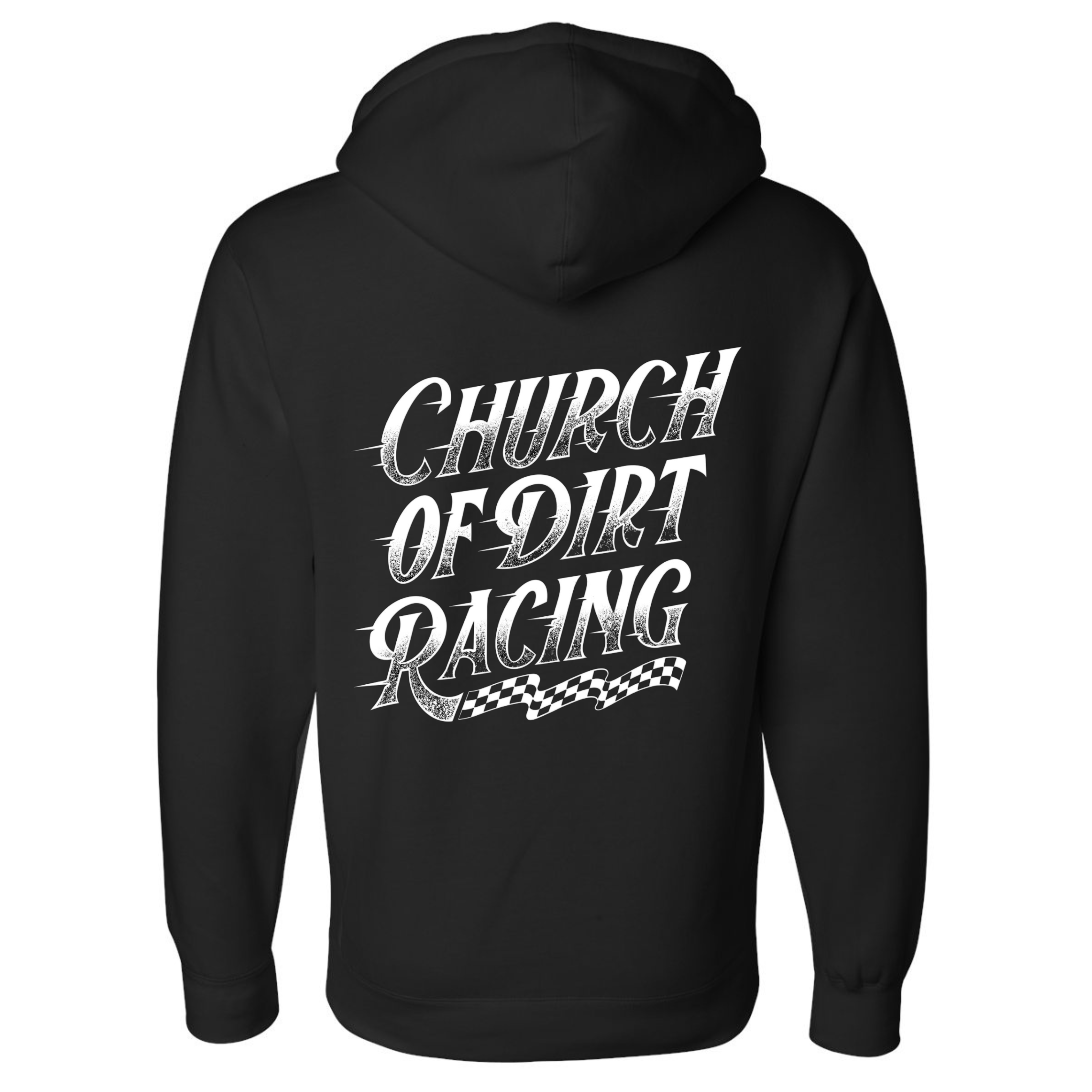 Adult Racing Black Heavyweight Hoodie