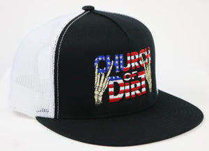 Freedom Black & White Trucker