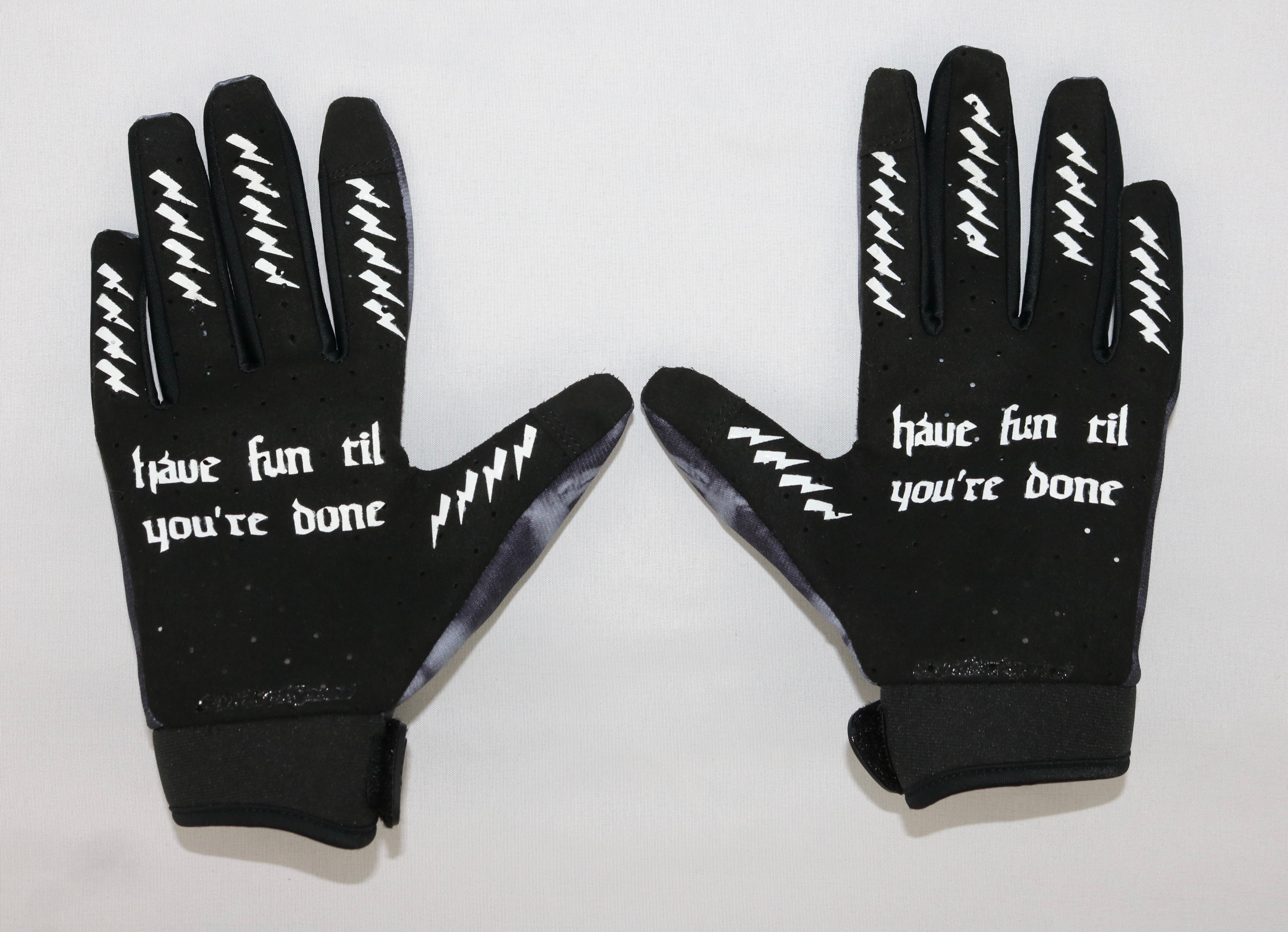 Dirt Surfer Black Tie Dye Gloves
