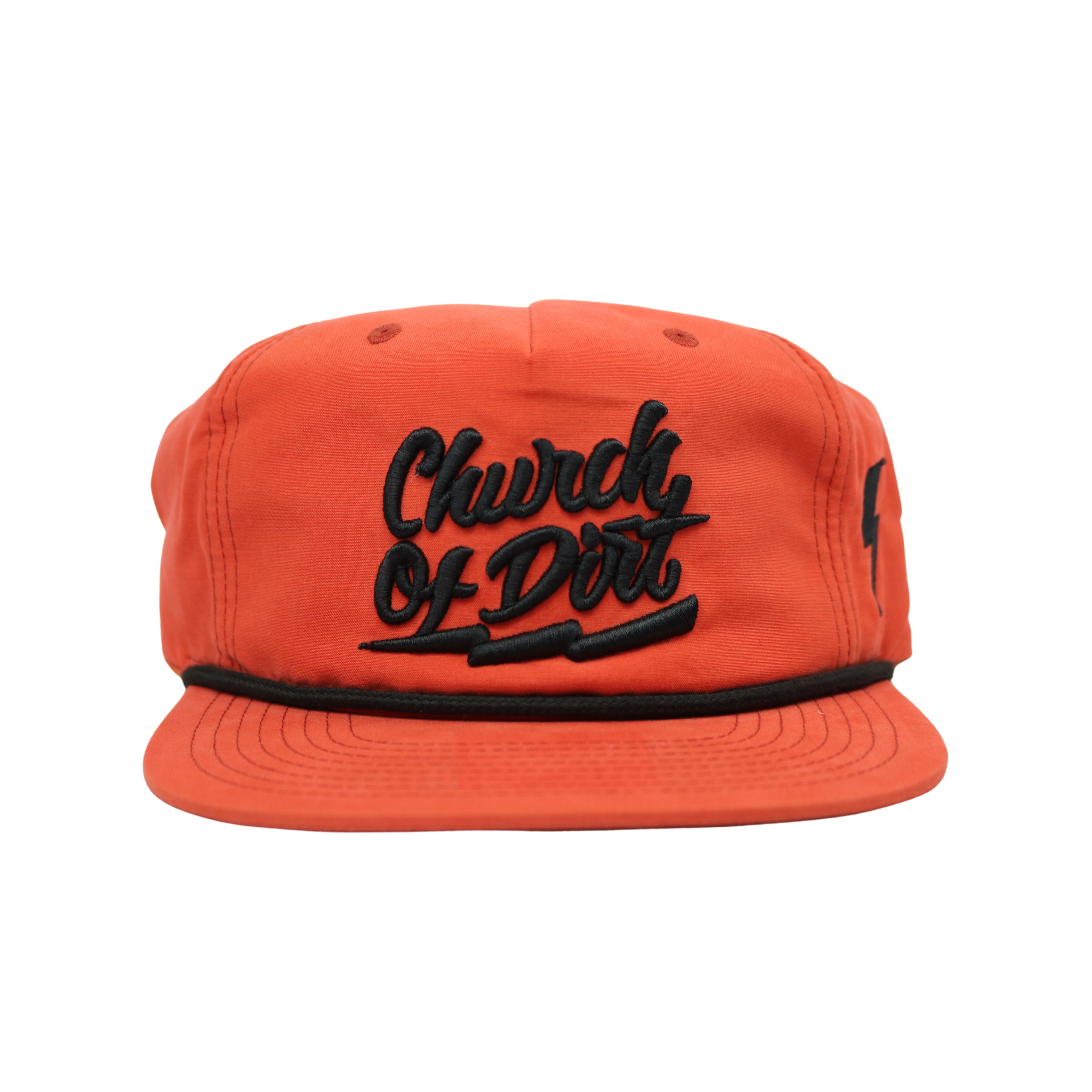 Orange & Black Bolt Rope Snapback