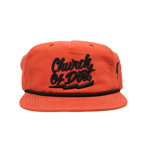 Orange & Black Bolt Rope Snapback