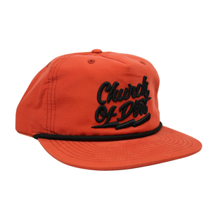 Orange & Black Bolt Rope Snapback