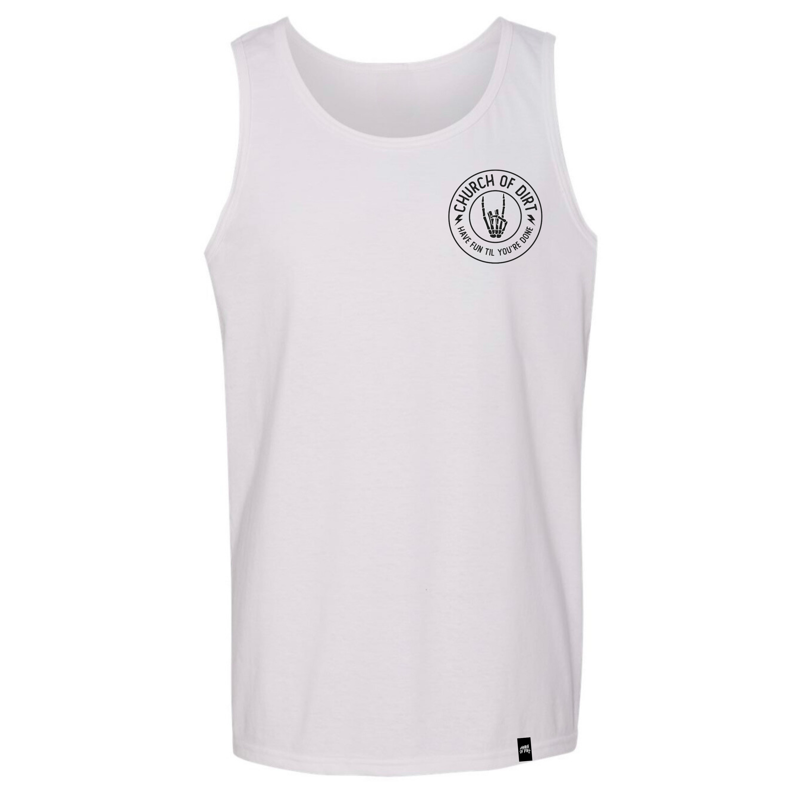 Adult Circuit White Tank Top