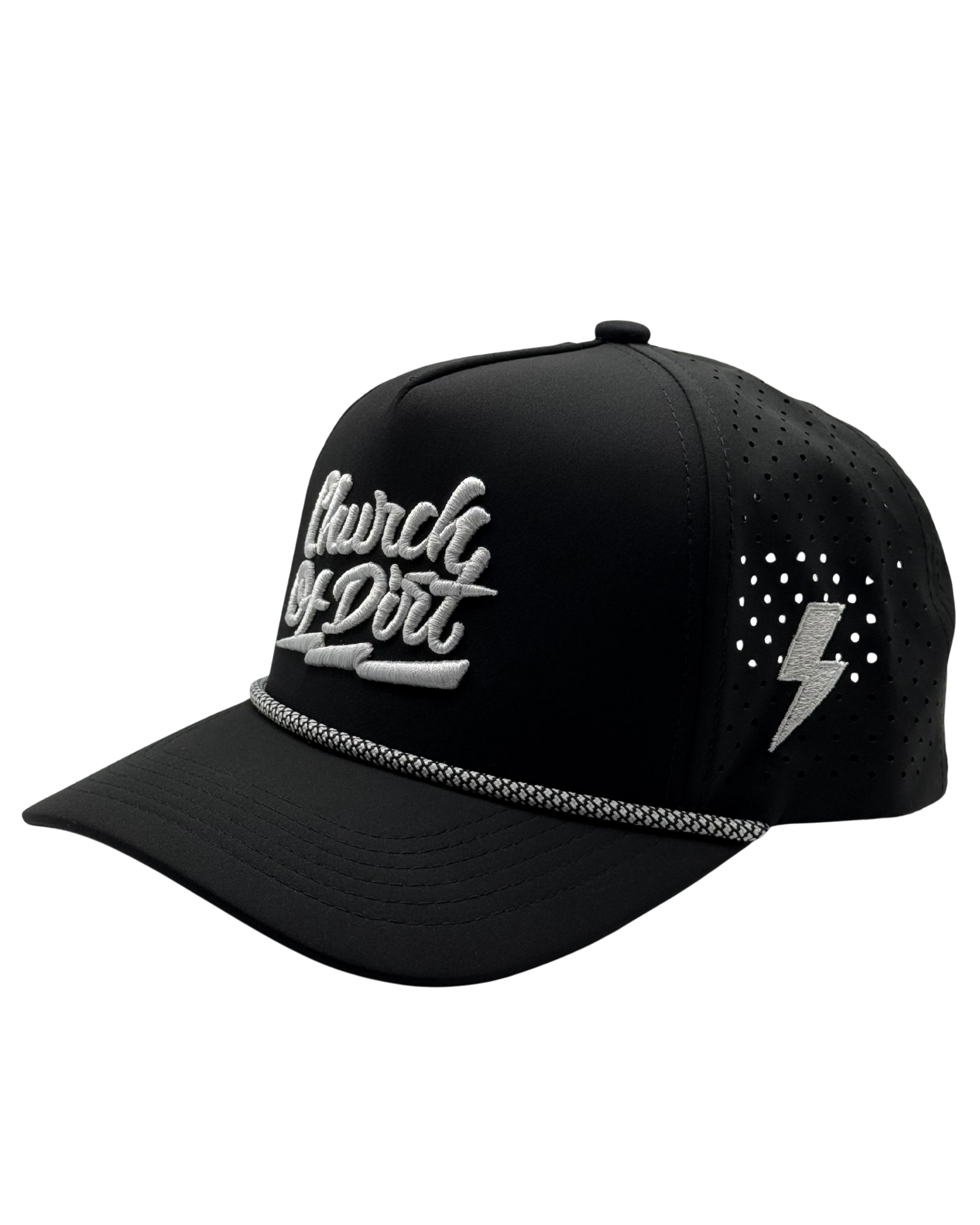 Black Bolt Perforated Curve Bill