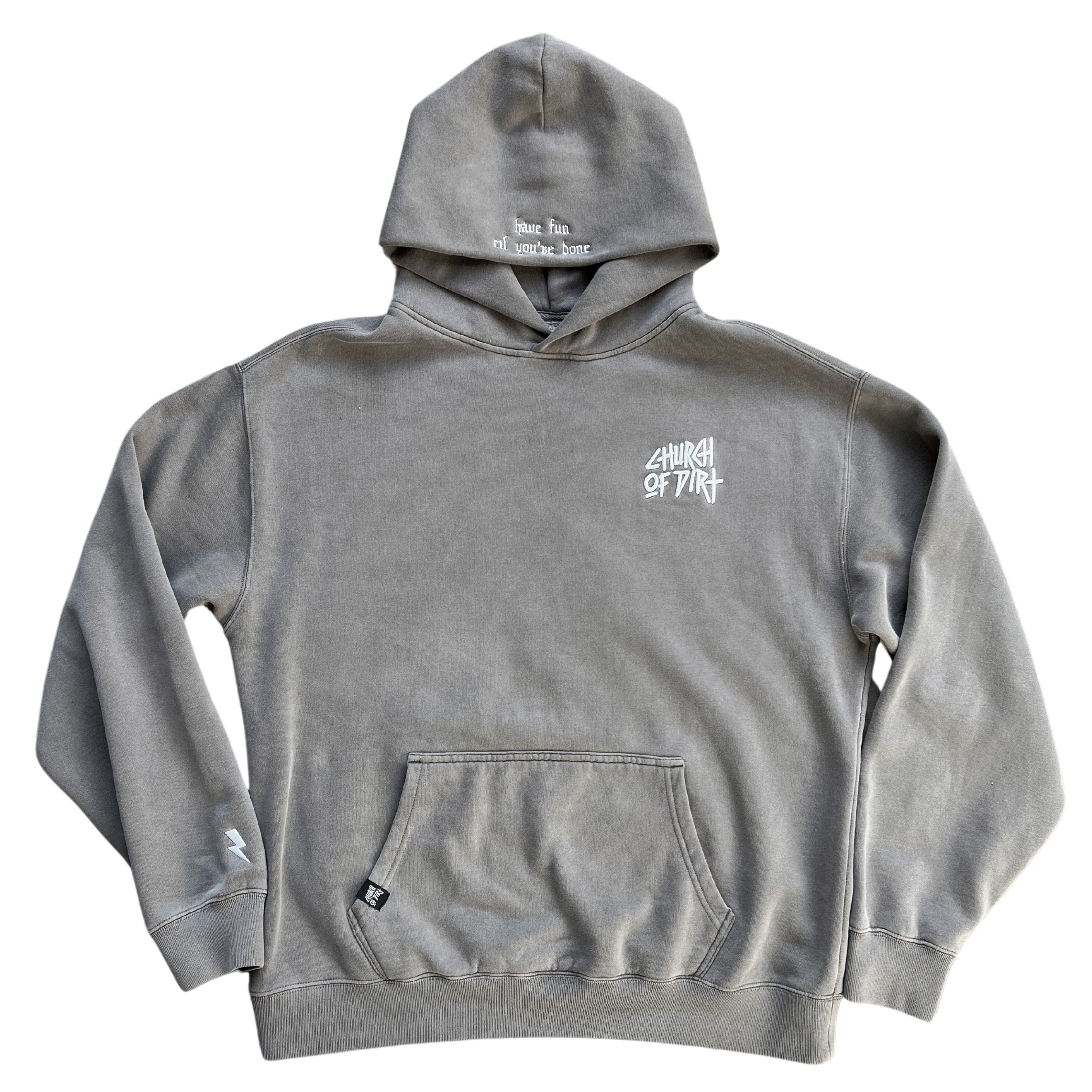 Adult Dirt Surfer Faded Gray Hoodie