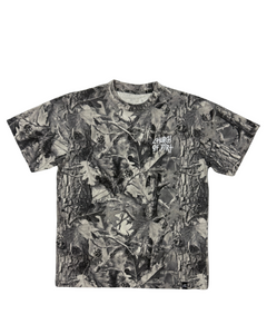 Embroidered Gray Vintage Tree Camo T-Shirt