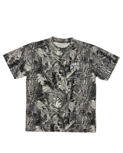 Embroidered Gray Vintage Tree Camo T-Shirt – Church Of Dirt