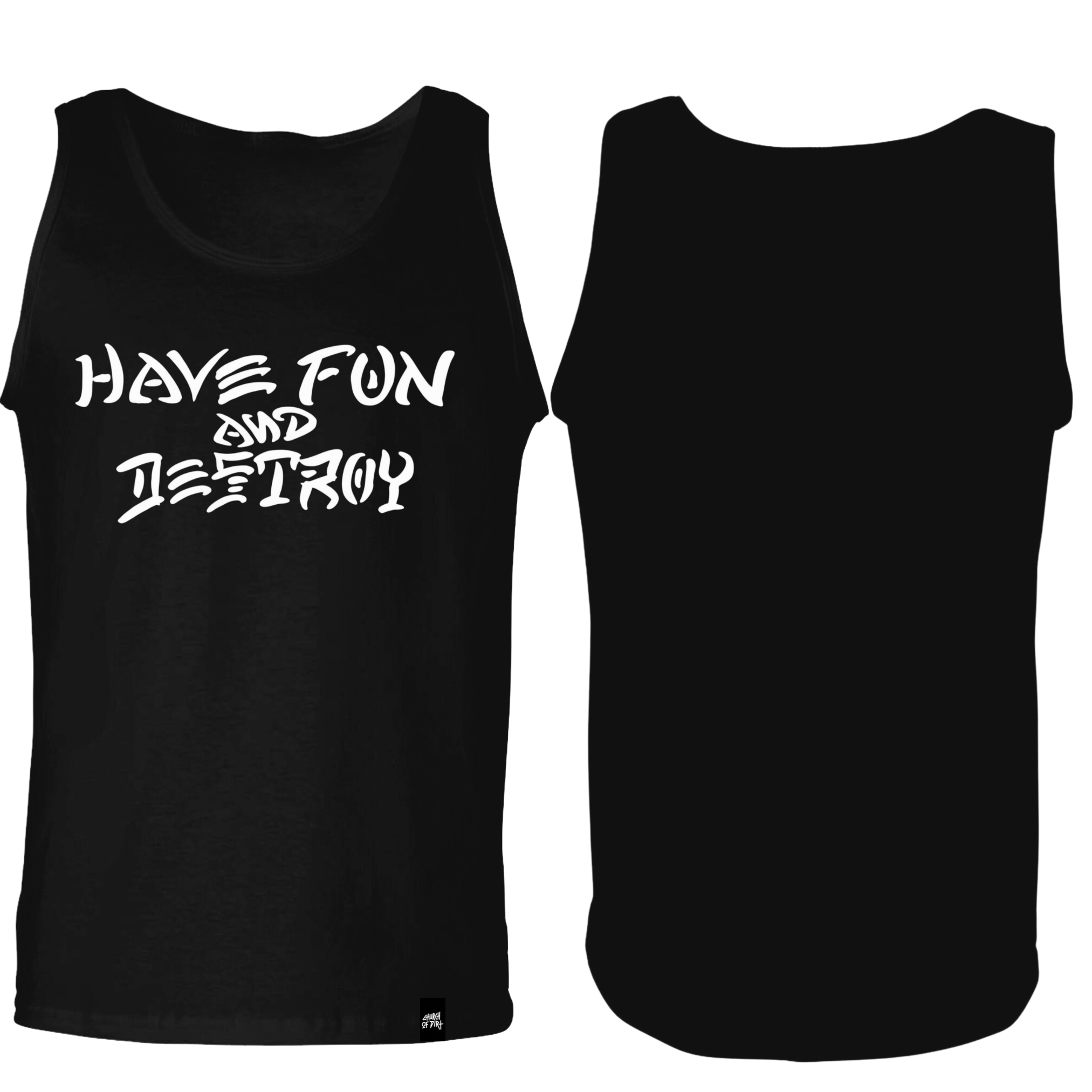 Adult Have Fun And Destroy Black Tank Top