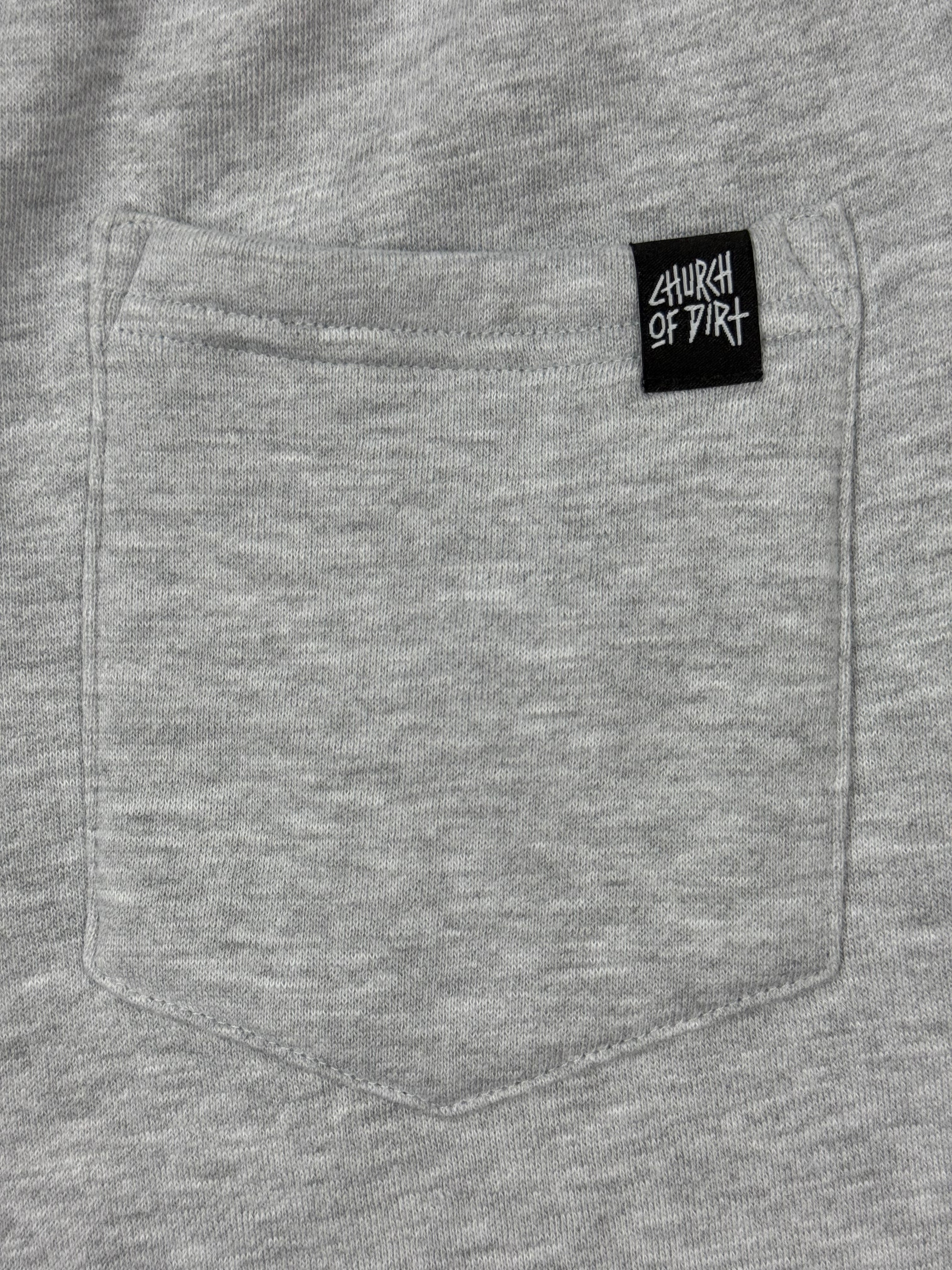 Gray Embroidered Dirt Surfer Shorts