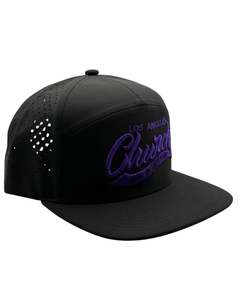 Black & Purple LA Snapback