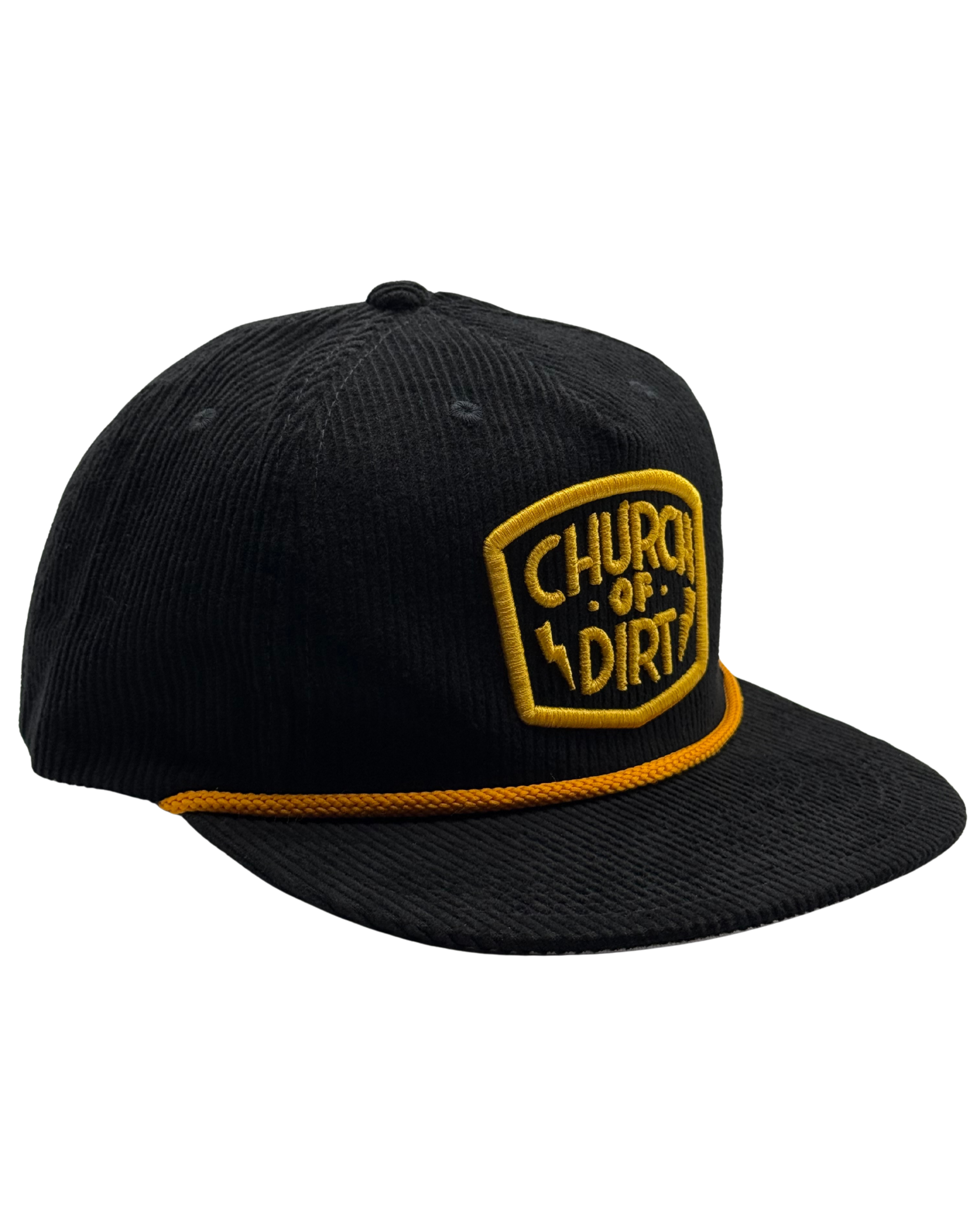 Black Corduroy Badge Snapback