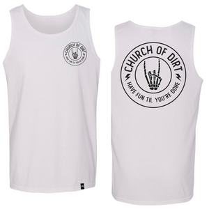 Adult Circuit White Tank Top