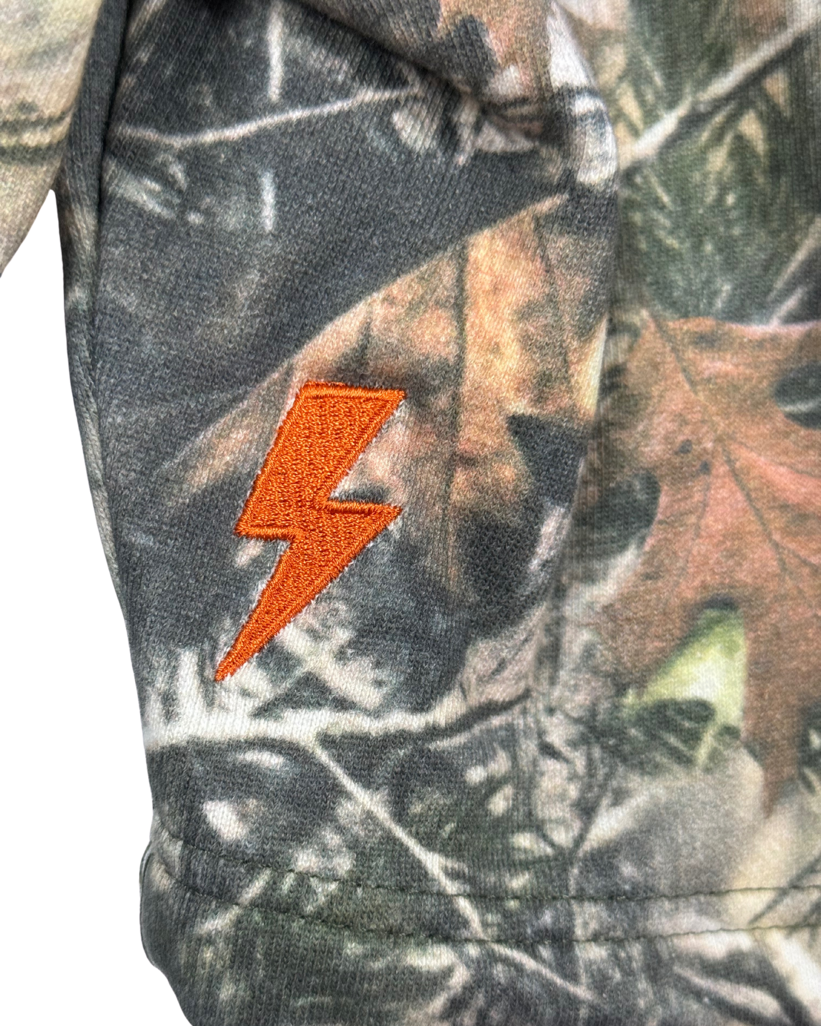 Embroidered Tree Camo Shorts