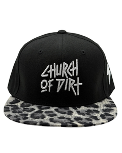 Black & Gray Leopard Bill Dirt Surfer Snapback