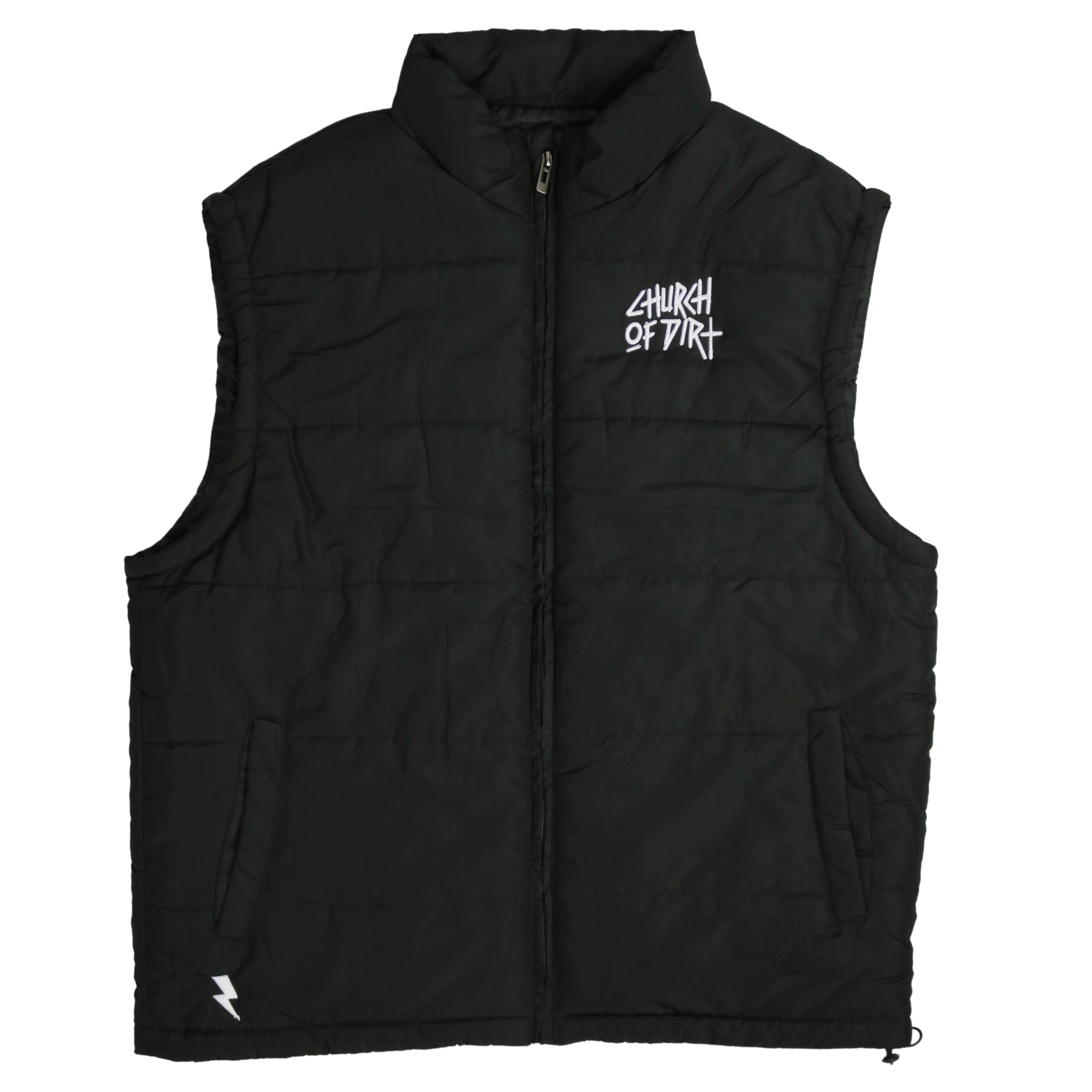 Adult Dirt Surfer Black Puffer Vest