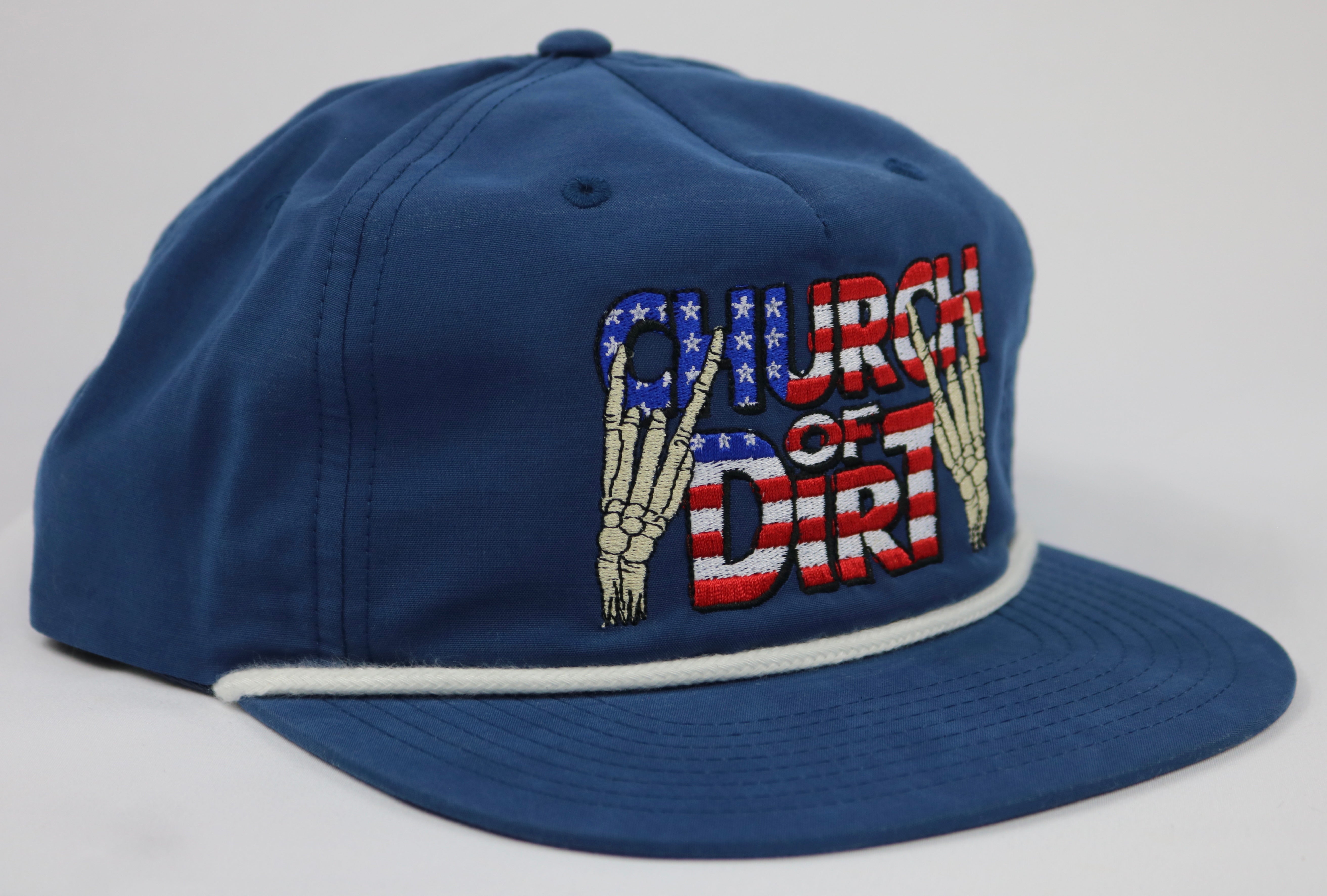 Freedom Navy & White Rope Snapback