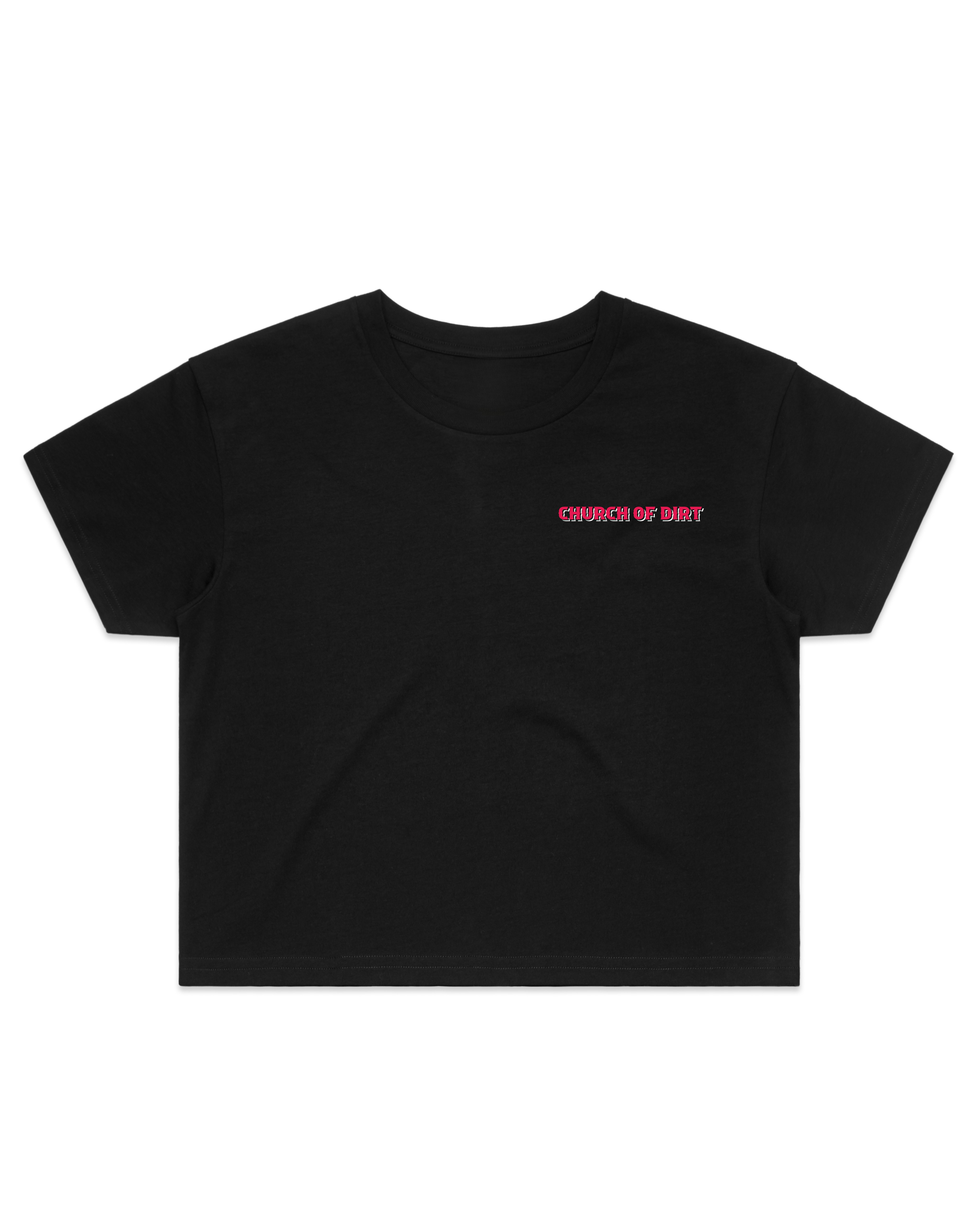 Women’s Dying To Ride Black Crop Top