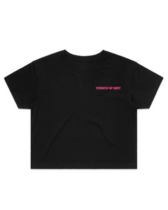 Women’s Dying To Ride Black Crop Top