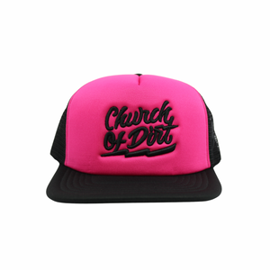 Pink & Black Bolt Snapback