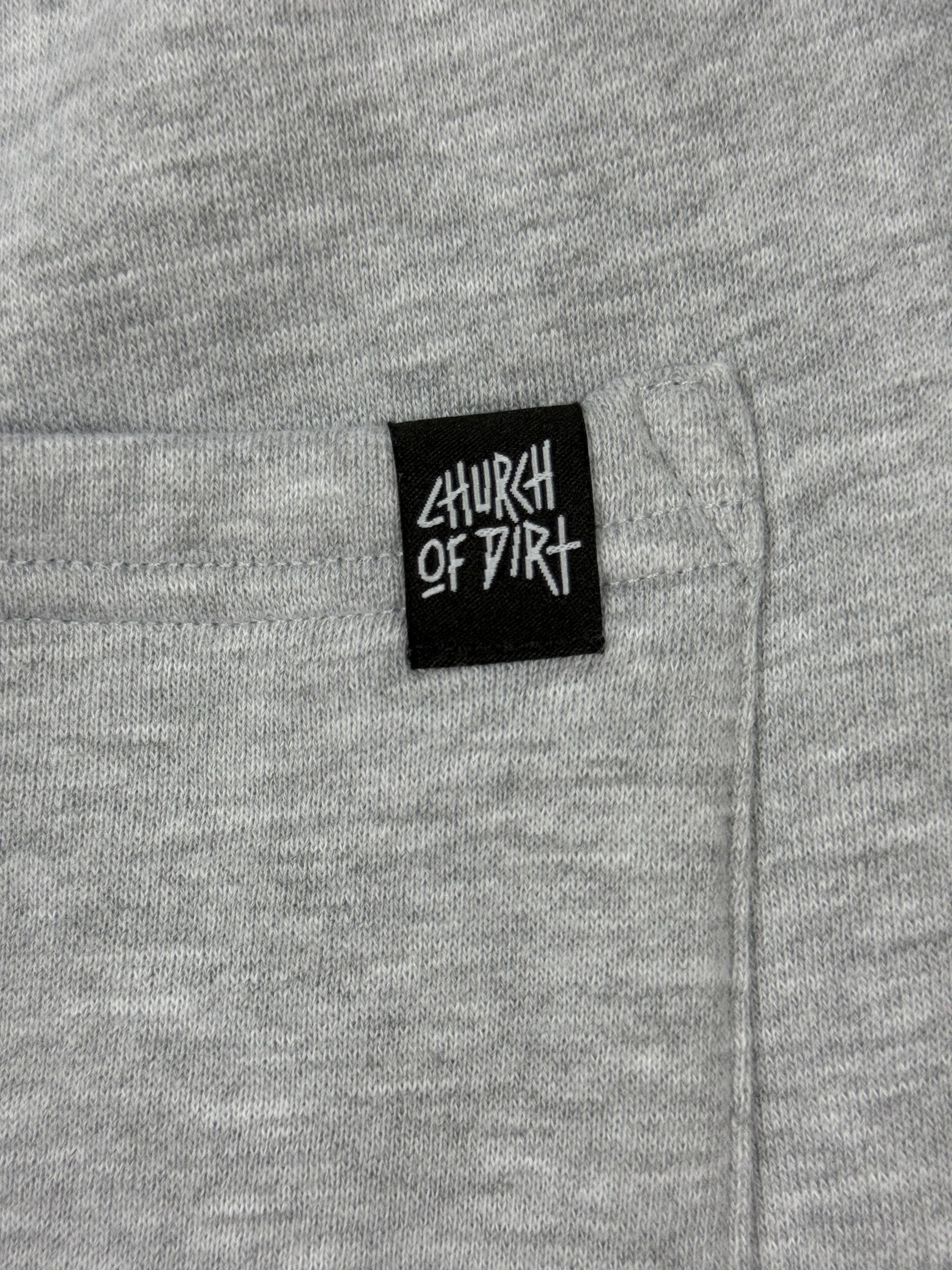 Gray Embroidered Dirt Surfer Shorts