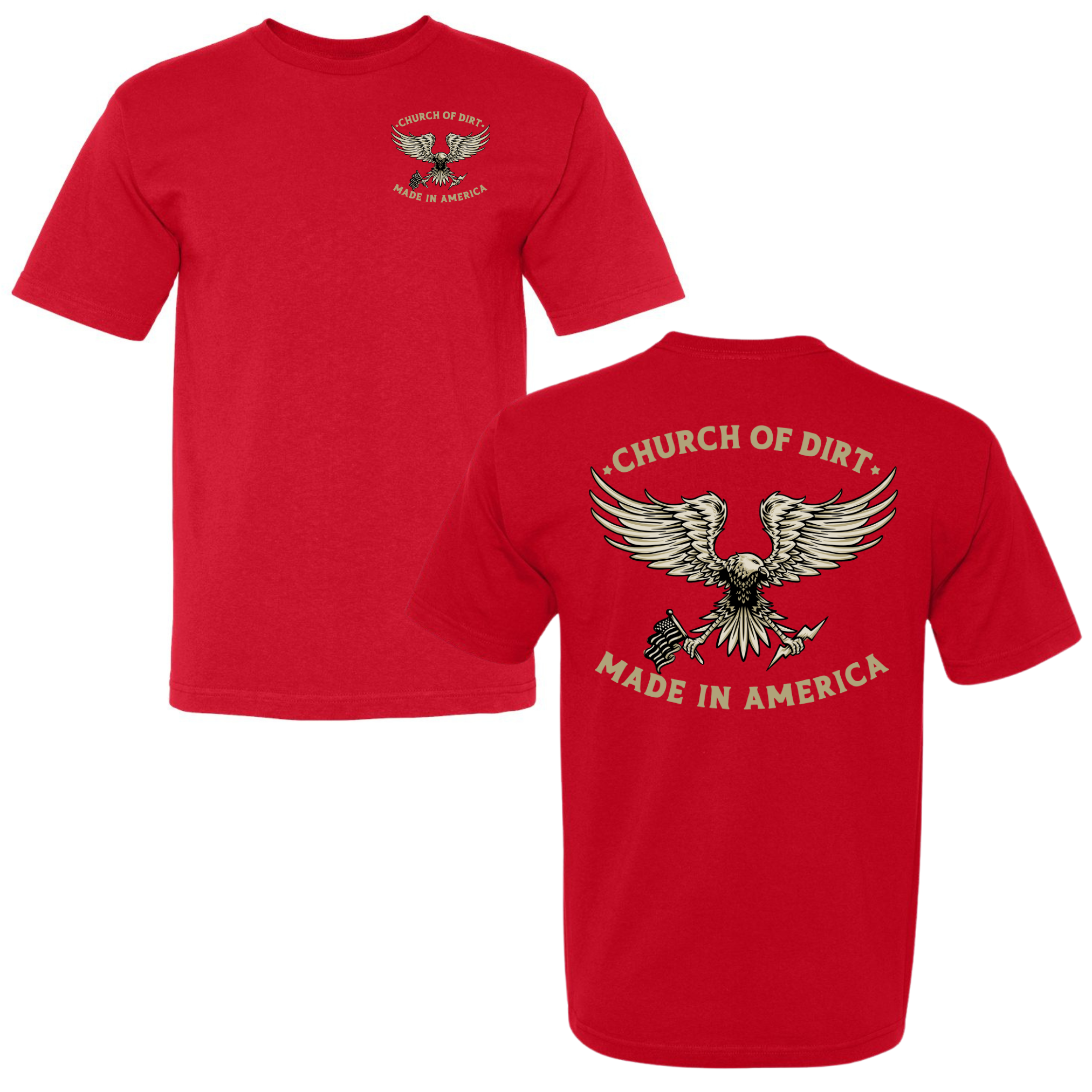 Adult Made In America Red T-Shirt