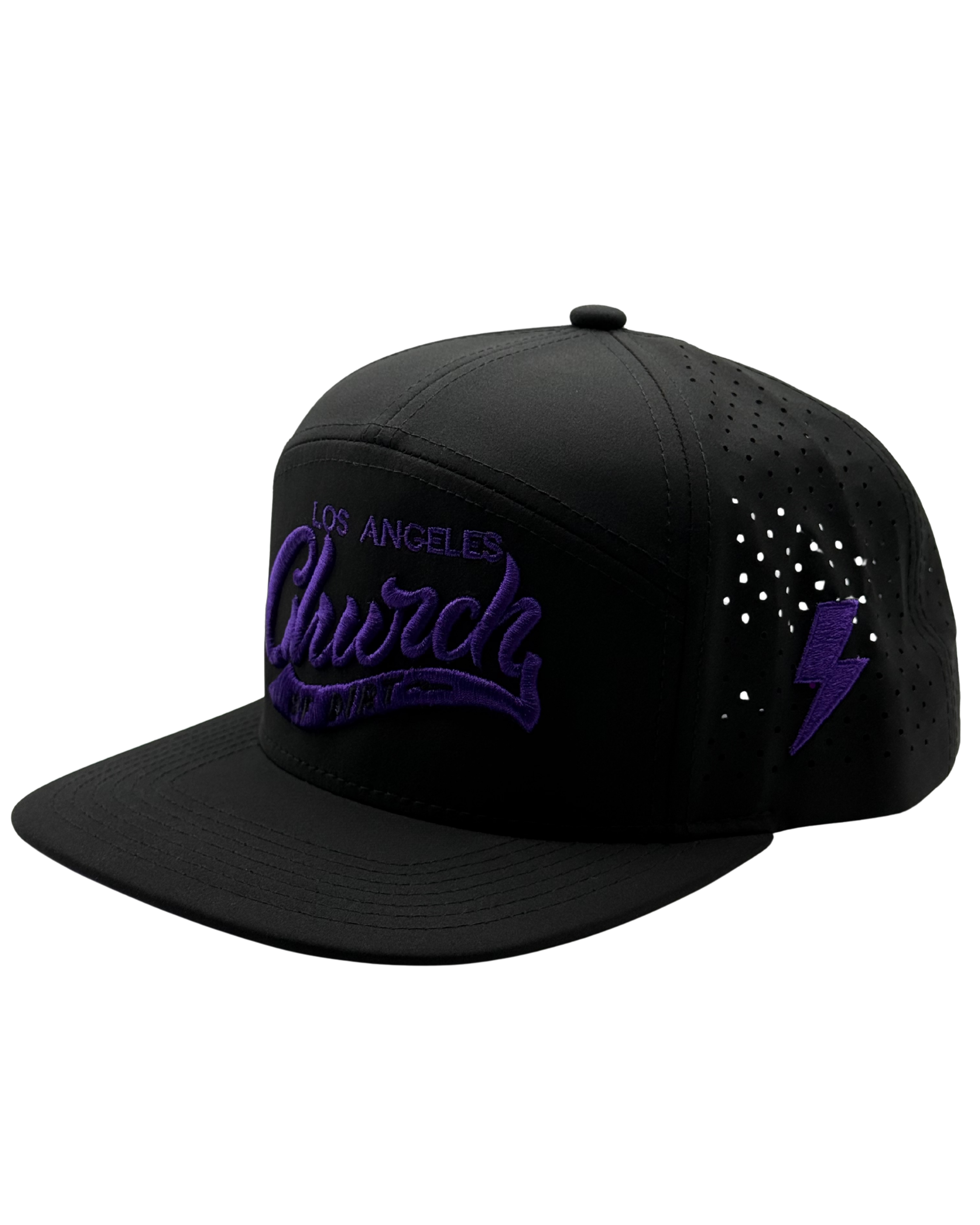 Black & Purple LA Snapback