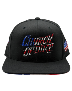 Black Patriot American Flag Bill Snapback