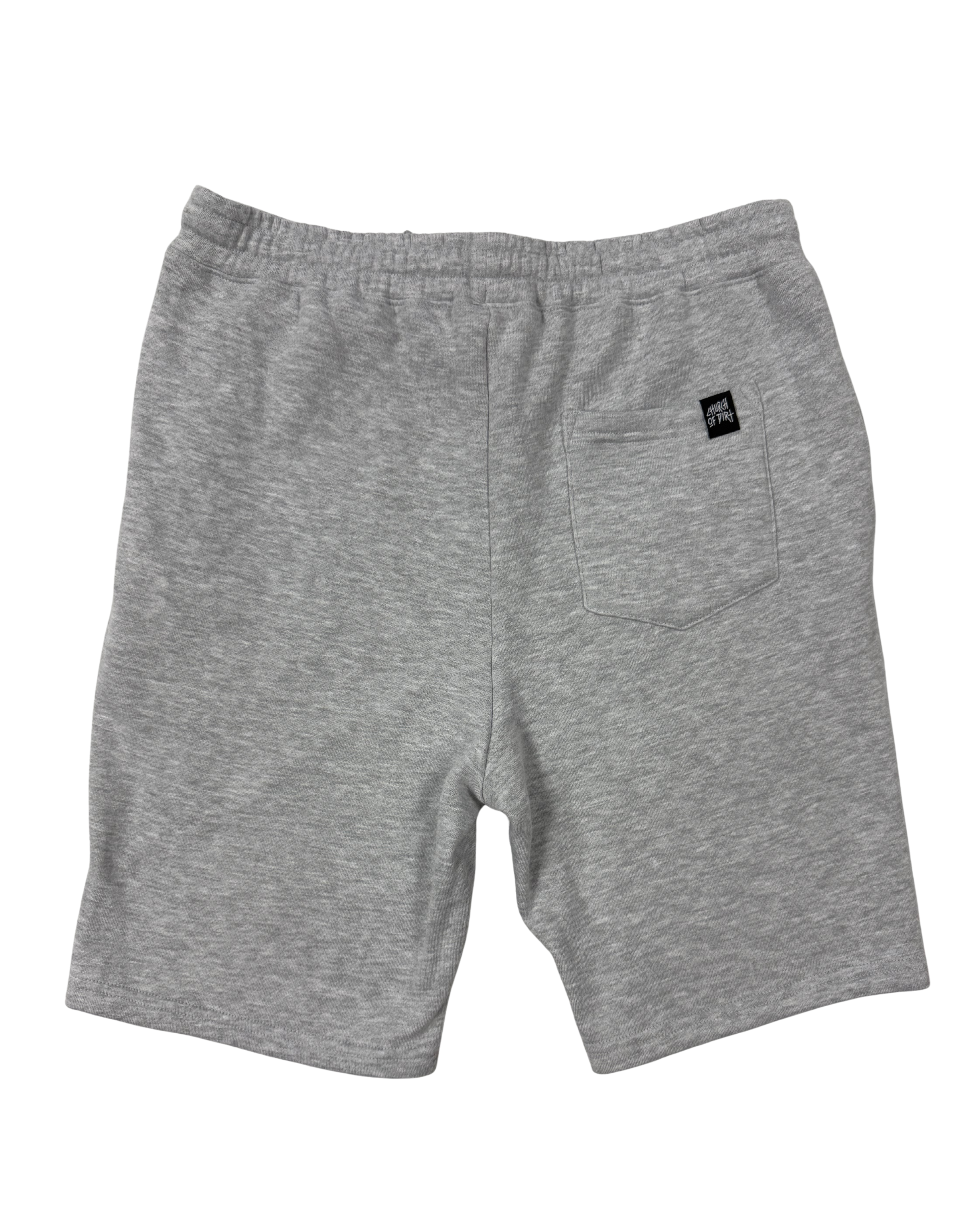Gray Embroidered Dirt Surfer Shorts