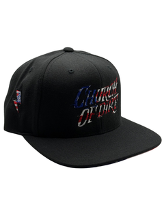 Black Patriot American Flag Bill Snapback