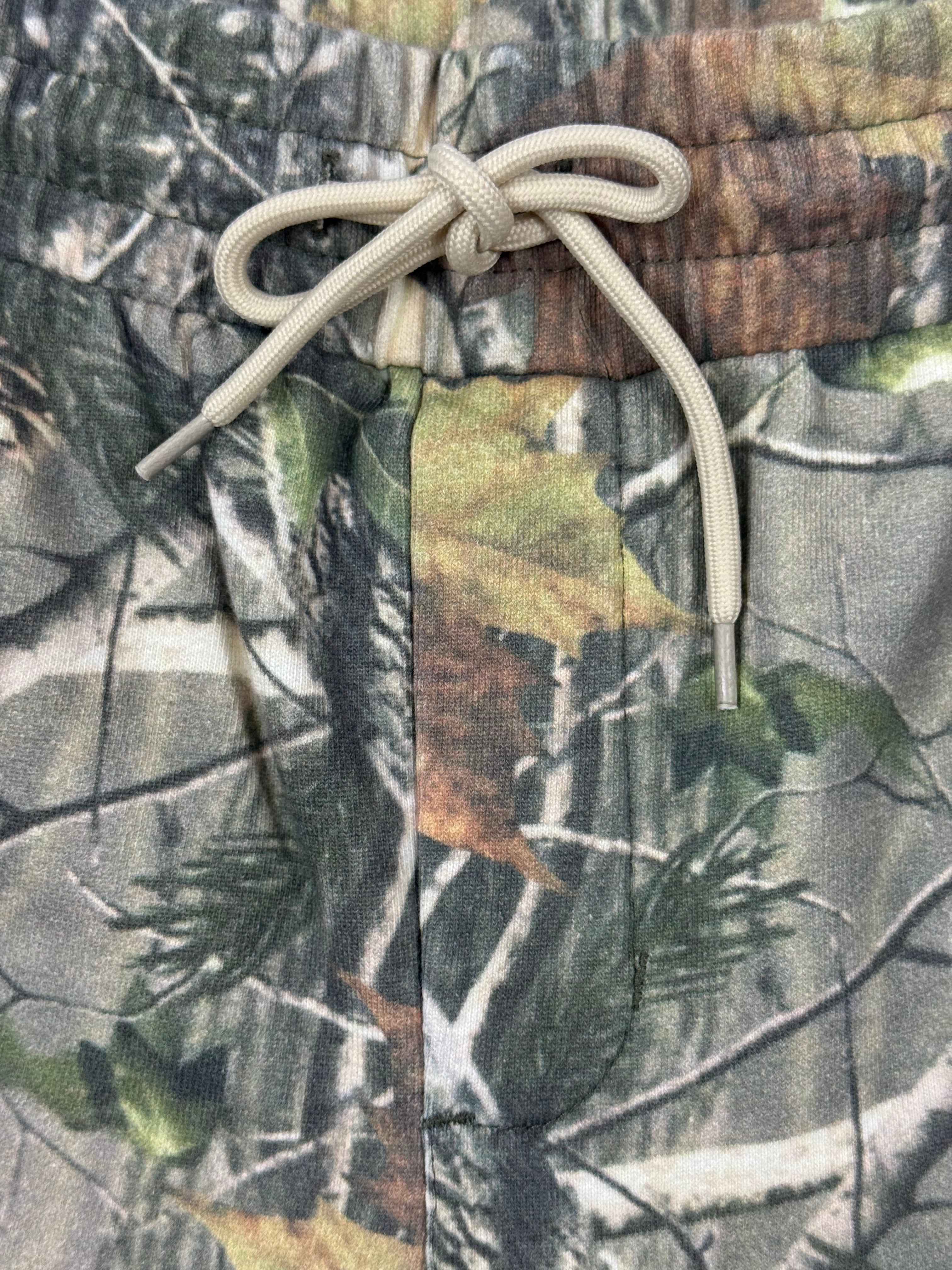 Embroidered Tree Camo Shorts